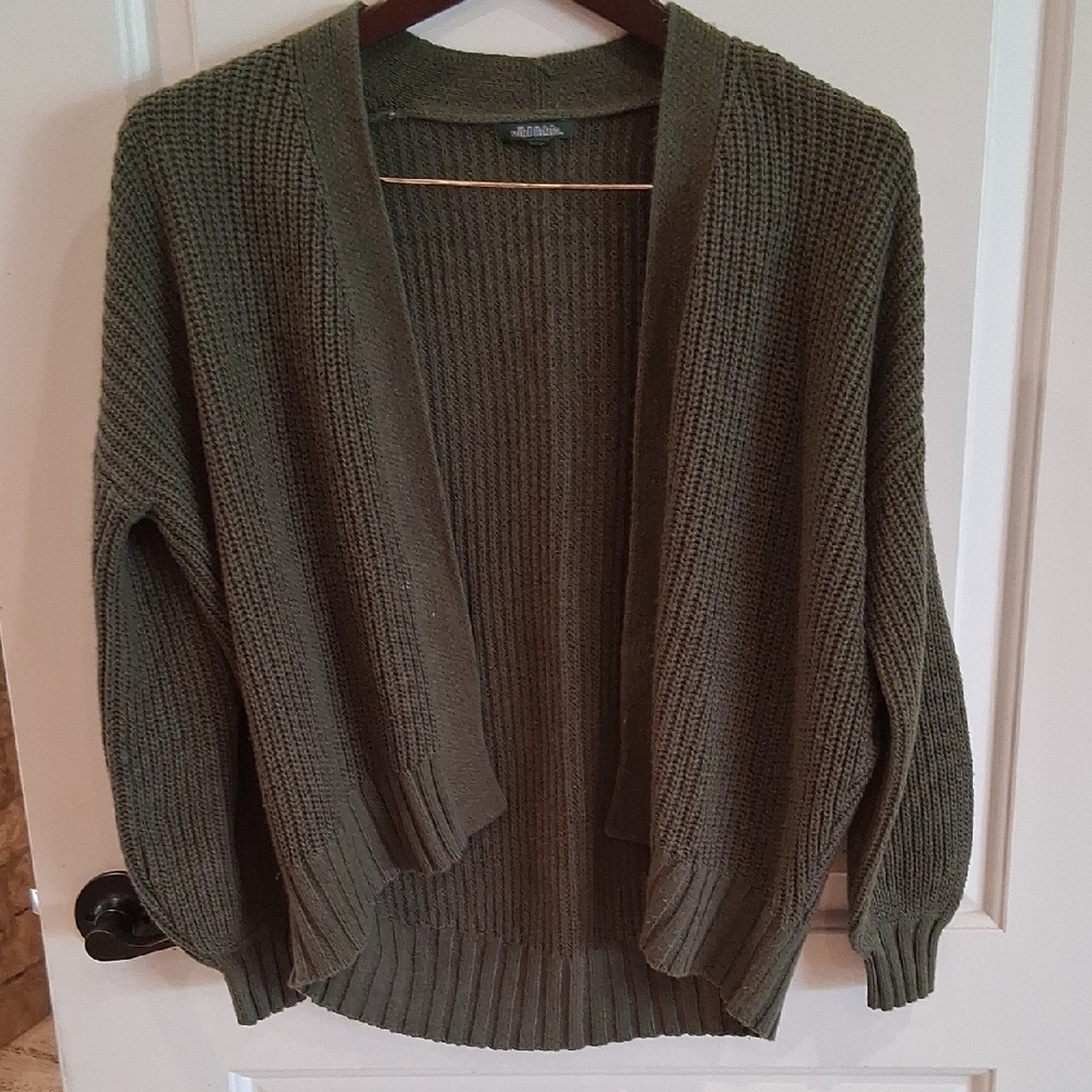 Wild Fable Olive Open Front Cardigan Size Small
